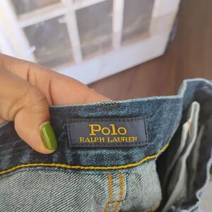 Polo by Ralph Lauren Blue Denim Jeans with Gold Stitching